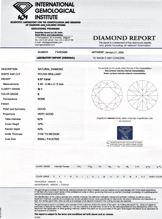 Foto 9 - Diamant, Top Gutachten IGI!!! 0,572 Carat, River, D5503