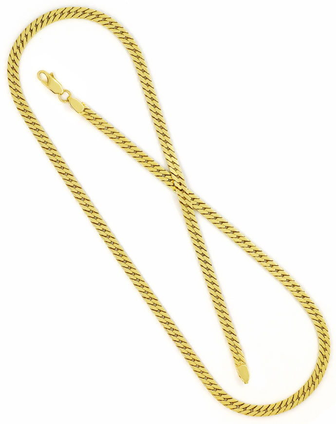 Foto 3 - Flachpanzer Goldkette 55cm Länge in massiv 14K Gelbgold, K3067