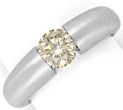 Foto 1 - Einkaraeter Brillant-Diamant-Spannring massiv Weißgold, R1771
