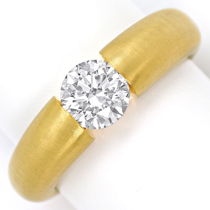 Foto 2 - Massiver Diamant Gelbgold-Spannring mit 1,09ct Brillant, R7120