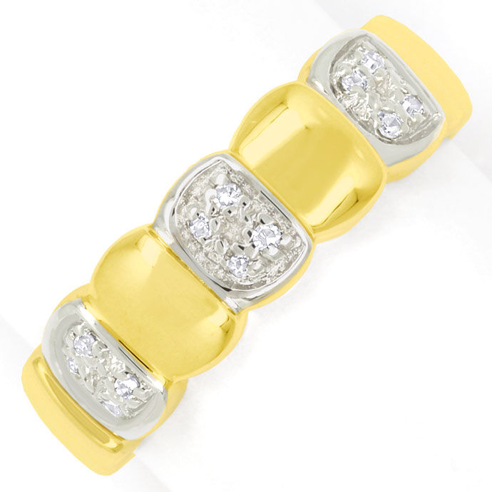 Foto 2 - Formschöner Diamanten-Ring mit 12 Diamanten Bicolor 14K, S9738