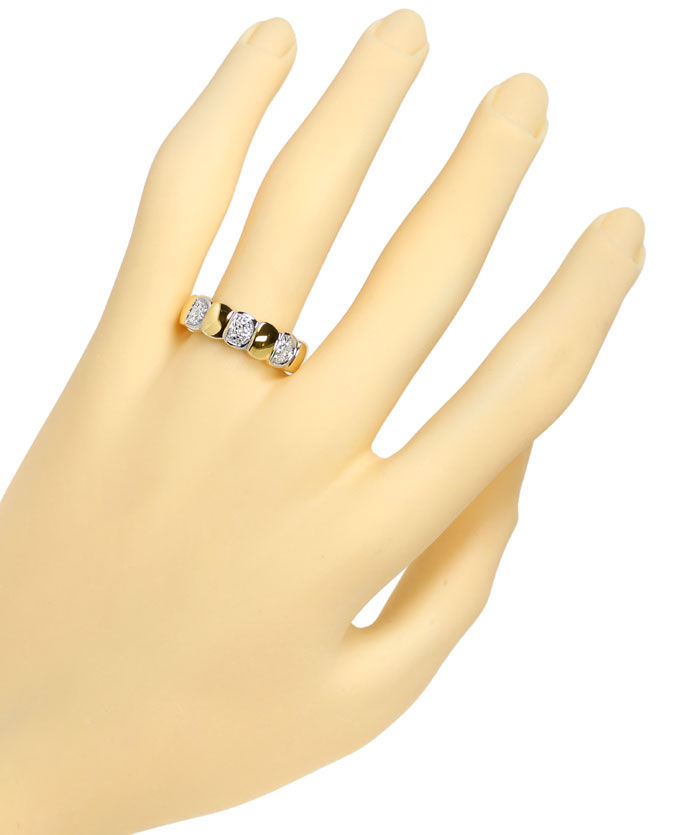 Foto 4 - Formschöner Diamanten-Ring mit 12 Diamanten Bicolor 14K, S9738